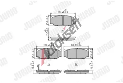 JURID Sada brzdovch destiek JRD 573417J, 573417J
