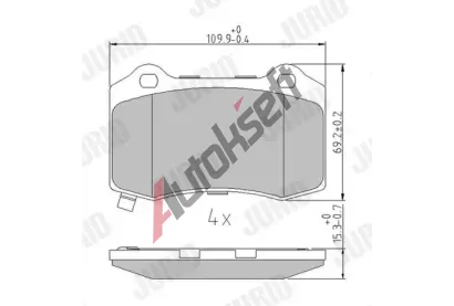 JURID Sada brzdov�ch desti�ek JRD 573623J, 573623J