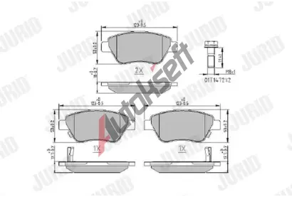 JURID Sada brzdov�ch desti�ek JRD 573652J, 573652J