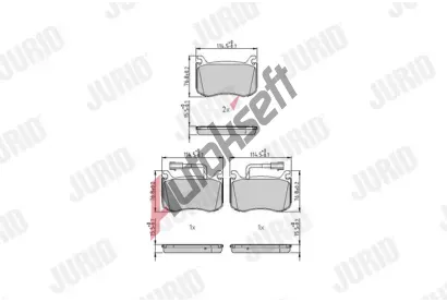 JURID Sada brzdov�ch desti�ek JRD 573665J, 573665J