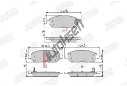 JURID Sada brzdovch destiek JRD 573805J, 573805J