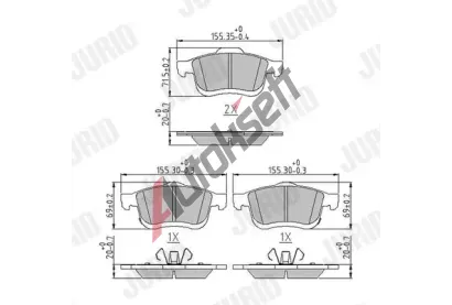 JURID Sada brzdov�ch desti�ek JRD 573806J, 573806J