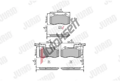JURID Sada brzdov�ch desti�ek JRD 573957J, 573957J