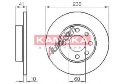 KAMOKA Brzdový kotouč - 236 mm KAM 103208, 103208 KAMOKA Brzdový kotouč - 236 mm KAM 103208, 103208
