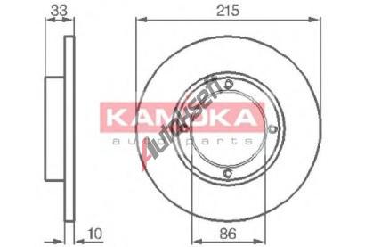 KAMOKA Brzdový kotouč - 215 mm KAM 1032196, 1032196 KAMOKA Brzdový kotouč - 215 mm KAM 1032196, 1032196