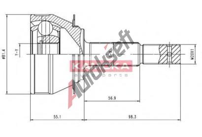 KAMOKA Kloub hnac�ho h��dele, sada KAM 6136, 6136