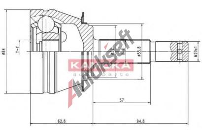 KAMOKA Kloub hnacího hřídele, sada KAM 6544, 6544 KAMOKA Kloub hnacího hřídele, sada KAM 6544, 6544