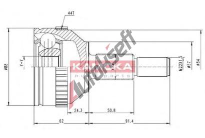 KAMOKA Kloub hnac�ho h��dele, sada KAM 6712, 6712