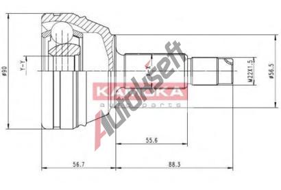 KAMOKA Kloub hnac�ho h��dele, sada KAM 7126, 7126