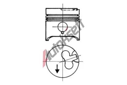 KOLBENSCHMIDT Píst KLB 93578600, 93578600 KOLBENSCHMIDT Píst KLB 93578600, 93578600