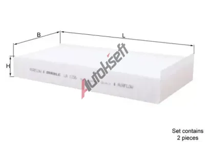 KNECHT Filtr vzduchu v interiéru KNC LA 1156/S, LA 1156/S KNECHT Filtr vzduchu v interiéru KNC LA 1156/S, LA 1156/S