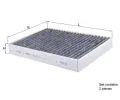 Filtr vzduchu v interiru KNECHT ‐ KNC LAK 675/2/S