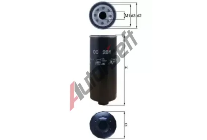 KNECHT Olejový filtr KNC OC 281, OC 281  KNECHT Olejový filtr KNC OC 281, OC 281