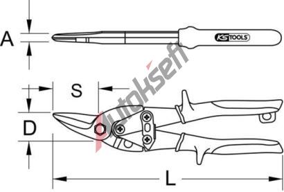 KS Tools Ruční nůžky na plech KST 118.0053, 118.0053 KS Tools Ruční nůžky na plech KST 118.0053, 118.0053