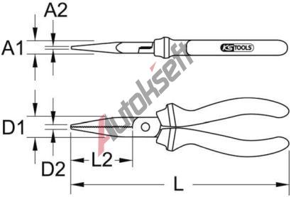 KS Tools Ploché kleště KST 119.2016, 119.2016 KS Tools Ploché kleště KST 119.2016, 119.2016
