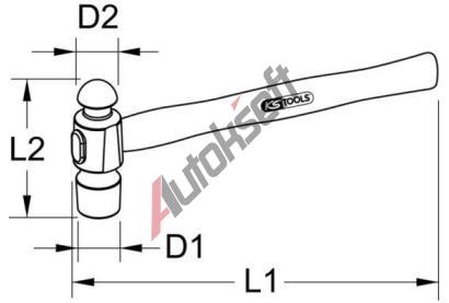 KS Tools Zámečnické kladivo KST 142.1532, 142.1532 KS Tools Zámečnické kladivo KST 142.1532, 142.1532