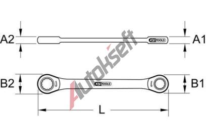 KS Tools R��na-dvojit� o�kov� kl�� KST 503.4504, 503.4504