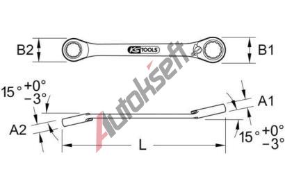 KS Tools R��na-dvojit� o�kov� kl�� KST 503.4576, 503.4576