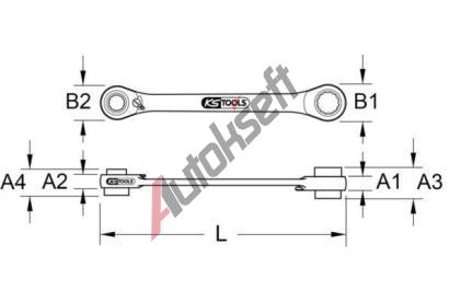 KS Tools R��na-dvojit� o�kov� kl�� KST 503.4656, 503.4656