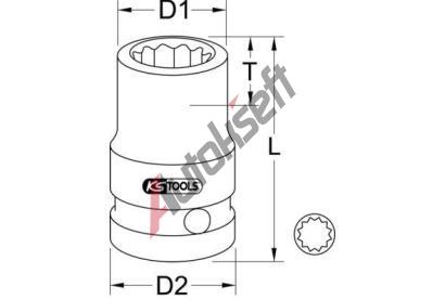 KS Tools R�zov� hlavice KST 515.0919, 515.0919