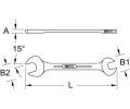 KS Tools Dvojit - vidlicov kl KST 517.0701, 517.0701
