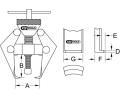 Stahovk ramena strae KS Tools ‐ KST 700.1179