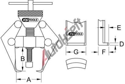 KS Tools Stahovk ramena strae KST 700.1179, 700.1179