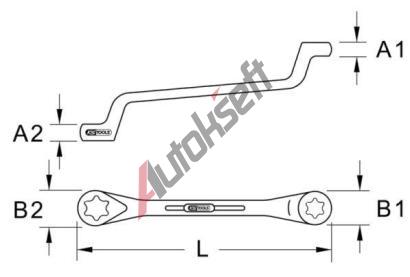 KS Tools Dvojit� o�kov� kl�� TX-E CLASSIC, prohnut� KST 911.0363, 911.0363
