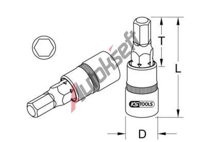 KS Tools Sada šestiúhelníkových nástrček KST 911.1319, 911.1319  KS Tools Sada šestiúhelníkových nástrček KST 911.1319, 911.1319