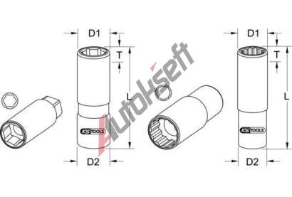 KS Tools 14mm hlavice na svky 1/2" KST 911.1590, 911.1590