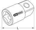 Redukce - adapt�r, Knarre&nbsp;KS Tools&nbsp;&dash;&nbsp;KST 911.3412