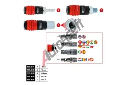 KS Tools Spojovac�/rozd�lovac� kus, technika stla�en�ho vzduchu KST 999.9102, 999.9102