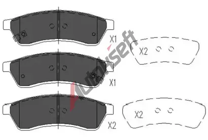 KAVO PARTS Sada brzdových destiček KVP KBP-1012, KBP-1012 KAVO PARTS Sada brzdových destiček KVP KBP-1012, KBP-1012