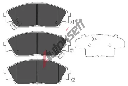 KAVO PARTS Sada brzdových destiček KVP KBP-2022, KBP-2022 KAVO PARTS Sada brzdových destiček KVP KBP-2022, KBP-2022