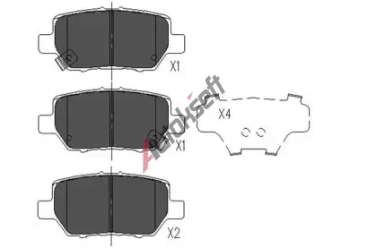 KAVO PARTS Sada brzdových destiček KVP KBP-2040, KBP-2040 KAVO PARTS Sada brzdových destiček KVP KBP-2040, KBP-2040