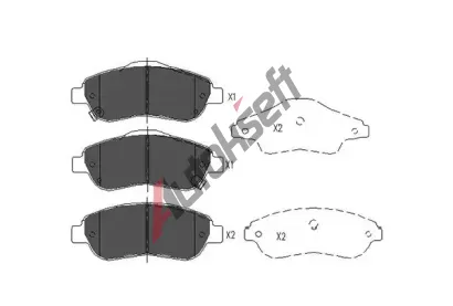 KAVO PARTS Sada brzdových destiček KVP KBP-2041, KBP-2041 KAVO PARTS Sada brzdových destiček KVP KBP-2041, KBP-2041