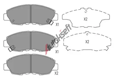 KAVO PARTS Sada brzdov�ch desti�ek KVP KBP-2053, KBP-2053