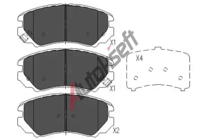 KAVO PARTS Sada brzdovch destiek KVP KBP-3008, KBP-3008