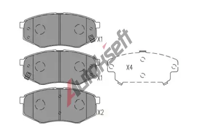 KAVO PARTS Sada brzdovch destiek KVP KBP-4025, KBP-4025