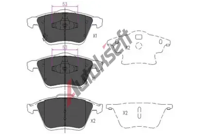 KAVO PARTS Sada brzdovch destiek KVP KBP-4553, KBP-4553