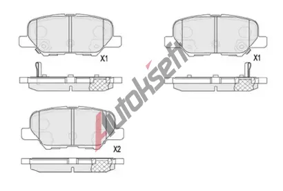 KAVO PARTS Sada brzdovch destiek KVP KBP-5551, KBP-5551