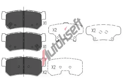 KAVO PARTS Sada brzdovch destiek KVP KBP-7501, KBP-7501