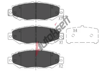 KAVO PARTS Sada brzdových destiček KVP KBP-9062, KBP-9062 KAVO PARTS Sada brzdových destiček KVP KBP-9062, KBP-9062