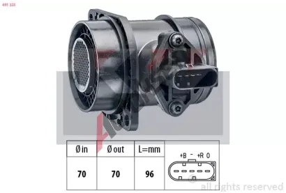 KW Sn�ma� mno�stv� prot�kaj�c�ho vzduchu Made in Italy - OE Equivalent KW 491 325, 491 325