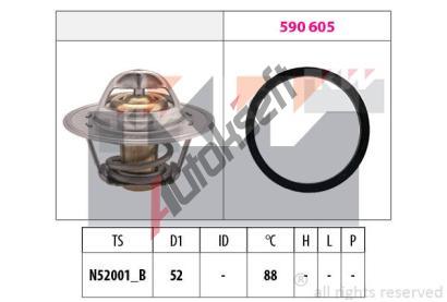 KW Termostat chladiva Made in Italy - OE Equivalent KW 580 312, 580 312