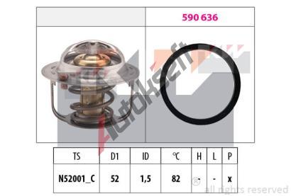 KW Termostat chladiva Made in Italy - OE Equivalent KW 580 679, 580 679