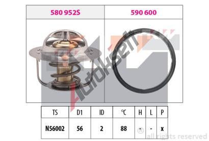 KW Termostat chladiva Made in Italy - OE Equivalent KW 580 952, 580 952