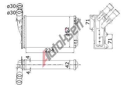 LKQ Chladi topen model VALEO 16.18.590, 234-157-42mm