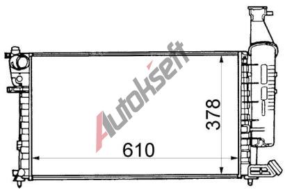 LKQ Chladi vody 16.24.500, 610-377-23mm