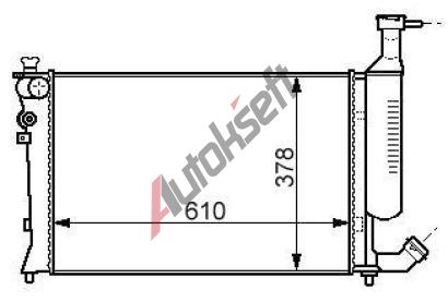 LKQ Chladi vody 16.24.510, 610-378-23mm